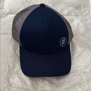 Navy and Gray Peloton Trucker Hat